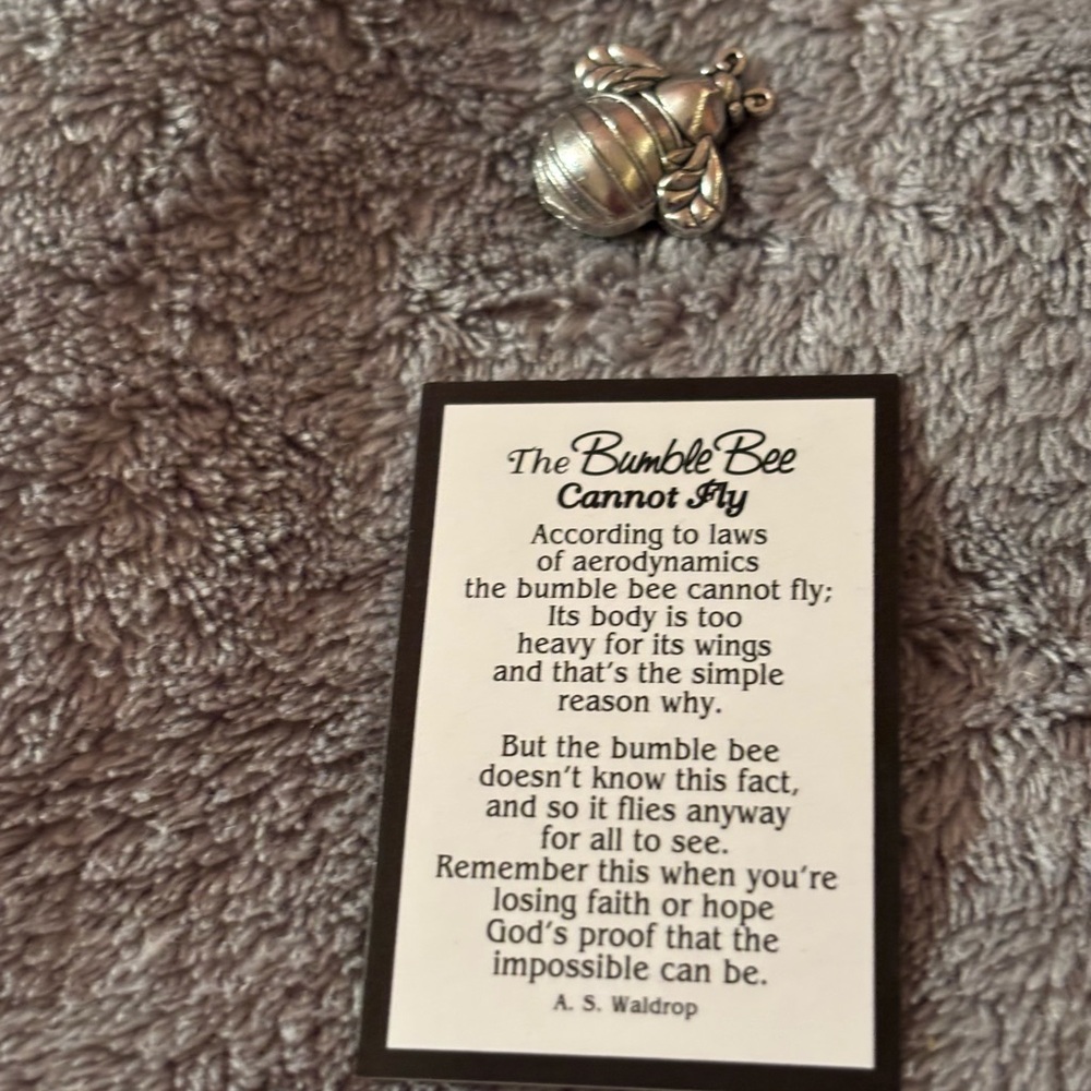GANZ Silver Bumble Bee Figurine